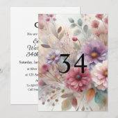 Herfst Flowers verlaat waterverf kalligrafie tekst Kaart (Voorkant / Achterkant)