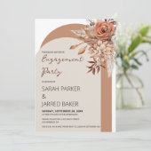 Herfst Flowers Verloving Kaart (Staand voorkant)