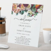 Herfst Flowers Wedding Ceremony Welkom Reclamebord Met Voetstuk (Insitu)