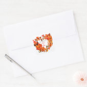 Herfst Flowers Wedding Envelope Seals Vierkante Sticker (Envelop)