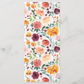 Herfst Flowers Wedding Menu (Achterkant)