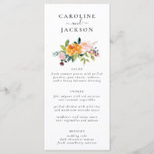 Herfst Flowers Wedding Menu (Voorkant)