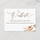 Herfst Flowers Wedding Website Kaart Visitekaartje (Voorkant)