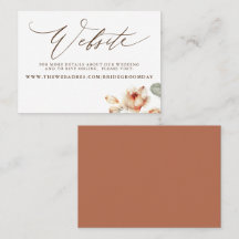 Herfst Flowers Wedding Website Kaart