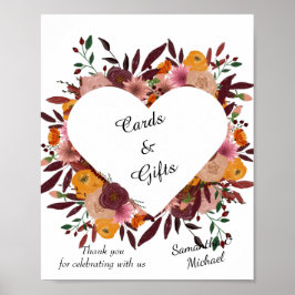 Herfst Flowers Wedding White Kaarten & Gifts Poste Poster