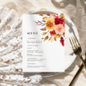 Herfst Flowes Wedding Menu