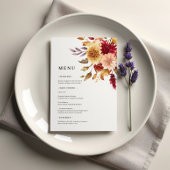 Herfst Flowes Wedding Menu