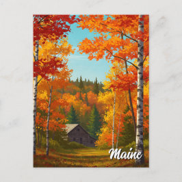 Herfst Foilage Maine Travel Briefkaart