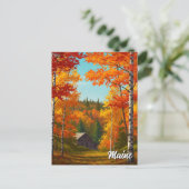 Herfst Foilage Maine Travel Briefkaart (Staand voorkant)