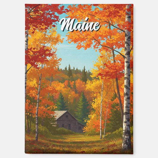 Herfst Foilage Maine Travel Magneet (Voorkant)
