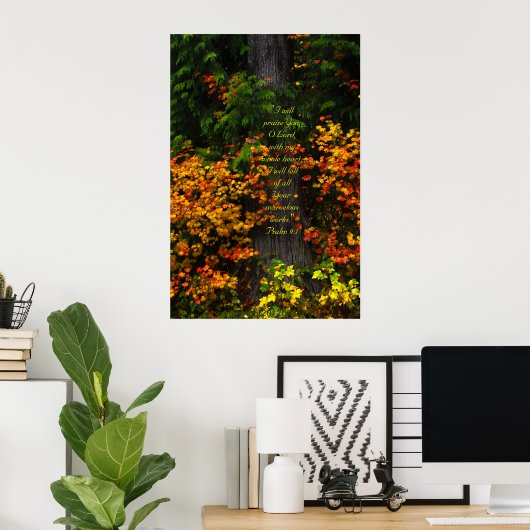 Herfst Foliage 2 Afdrukken met Scriptversie Poster (Thuiskantoor)