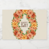 Herfst Foliage Autumn Floral Swag Mini Likeurfles Etiket (Enkel label)