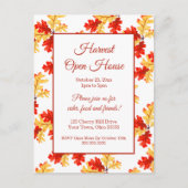 Herfst Foliage Autumn Harvest Open House Invitatio Briefkaart (Voorkant)