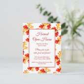 Herfst Foliage Autumn Harvest Open House Invitatio Briefkaart (Staand voorkant)