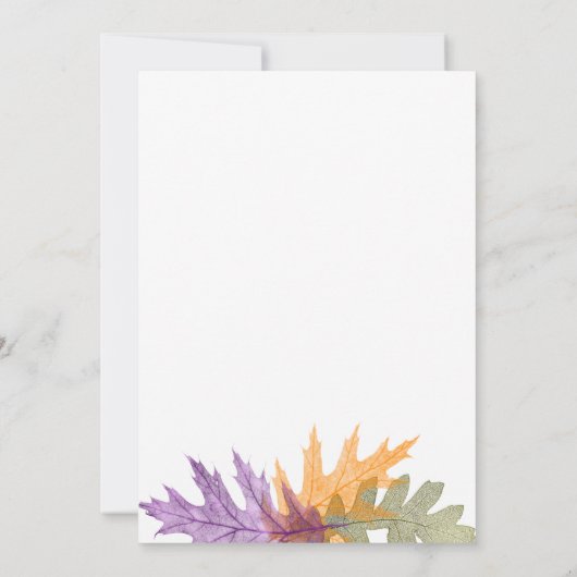 Herfst Foliage Autumn laat gouden script Afstudere Kaart (Achterkant)