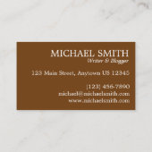 Herfst Foliage Autumn laat Natuur fotografie Visitekaartje (Achterkant)