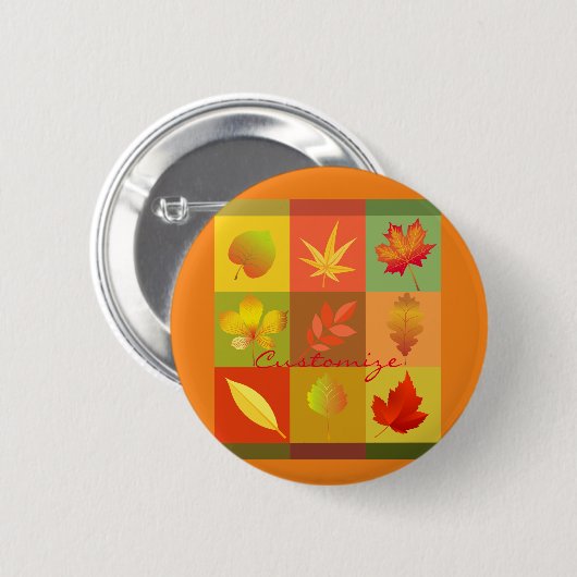 Herfst Foliage Autumn laat Thunder_Cove vallen Ronde Button 5,7 Cm (Voorkant /achterkant)
