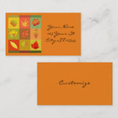 Herfst Foliage Autumn laat Thunder_Cove vallen Visitekaartje (Voorkant / Achterkant)