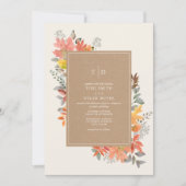 Herfst Foliage Autumn Leaves Fall Wedding Uitnodig Kaart (Voorkant)