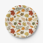 Herfst Foliage Autumn verlaat Thanksgiving Party Papieren Bordje (Voorkant)