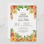 Herfst Foliage Baby Shower-uitnodigingen (Voorkant)