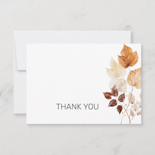 Herfst Foliage Begrafenis Dank u Bedankkaart (Voorkant)