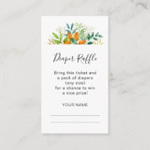 Herfst Foliage Bouquet Baby shower Diaper Raffle