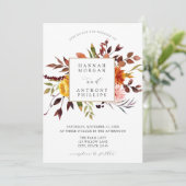 Herfst Foliage Bruiloft uitnodiging (Staand voorkant)