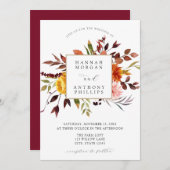 Herfst Foliage Bruiloft uitnodiging (Voorkant / Achterkant)