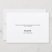 Herfst Foliage business logo Thanksgiving Dankbaar Bedankkaart (Achterkant)