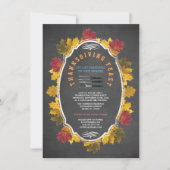  Herfst Foliage Chalk Thanksgiving Feast Kaart (Voorkant)