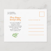 Herfst Foliage Cute Botanical Baby shower Uitnodiging Briefkaart (Achterkant)