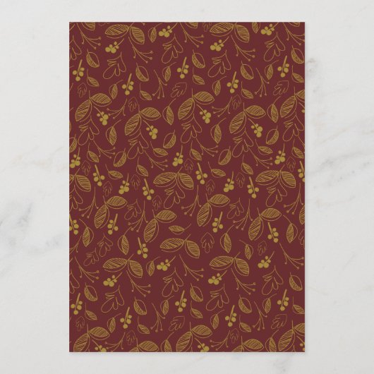 herfst Foliage Elegant Fall Wedding Kaart (Achterkant)