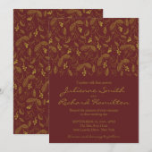 herfst Foliage Elegant Fall Wedding Kaart (Voorkant / Achterkant)