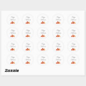 Herfst Foliage Elegant Happy Halloween Ronde Sticker (Vel)
