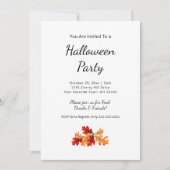 Herfst Foliage Elegante herfst Halloween Party Kaart (Voorkant)
