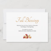 Herfst Foliage Elegante Thanksgiving Zegeningen Feestdagenkaart (Voorkant)