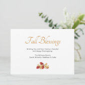 Herfst Foliage Elegante Thanksgiving Zegeningen Feestdagenkaart (Staand voorkant)