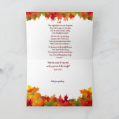 Herfst Foliage en Christelijke Thanksgiving Ho van Feestdagen Kaart (Binnen)