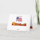 Herfst Foliage en Christelijke Thanksgiving van de Feestdagen Kaart (Achterkant)