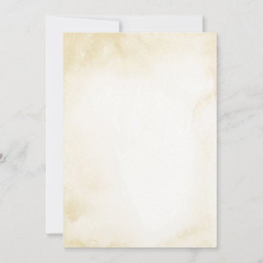 Herfst Foliage en Succulent | Tan Waterverf Kaart (Achterkant)