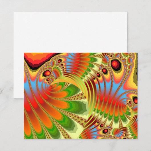 Herfst Foliage Fantacy Fractal Briefkaart (Voorkant / Achterkant)