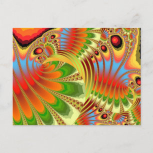 Herfst Foliage Fantacy Fractal Briefkaart