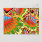 Herfst Foliage Fantacy Fractal Briefkaart (Voorkant)