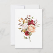 Herfst Foliage Floral Wedding Response RSVP-kaart RSVP Kaartje (Achterkant)