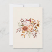 Herfst Foliage Flowers Ivoor bedankpas Kaart (Achterkant)