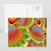 HERFST FOLIAGE FRACTAL BRIEFKAART (Voorkant / Achterkant)