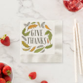 Herfst Foliage Geef Bedankt Thanksgiving Napkin Servetten (Insitu)