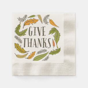 Herfst Foliage Geef Bedankt Thanksgiving Napkin Servetten