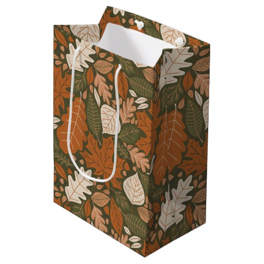 Herfst Foliage Gift Bag Medium Cadeauzakje (Voorkant Gekanteld)